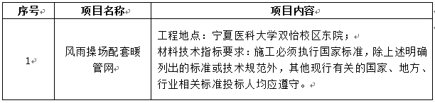 澳门金沙线上赌场双怡校区风雨操场配套暖管网项目招标公告