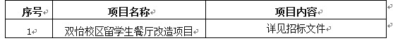 澳门金沙线上赌场双怡校区留学生餐厅改造项目招标公告