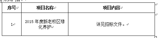 澳门金沙线上赌场2015年度新老校区绿化养护项目招标公告